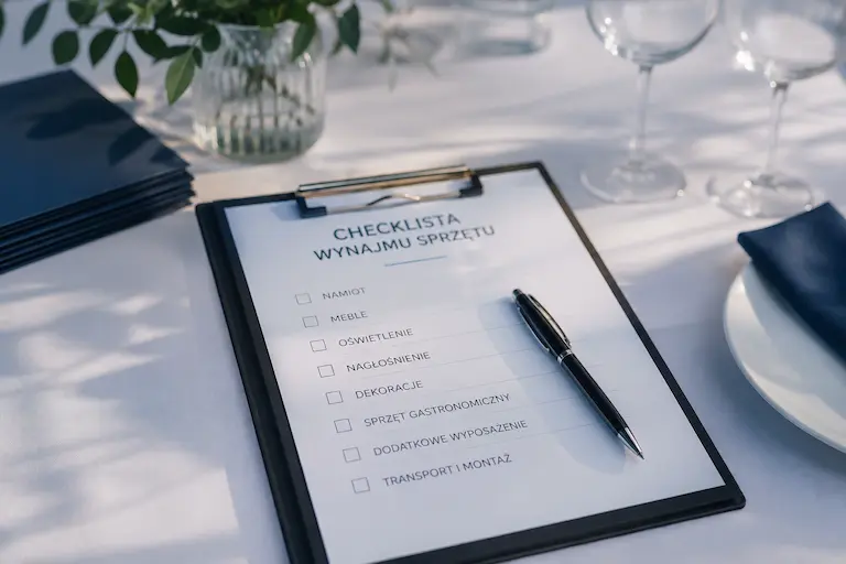 Checklist wynajmu sprzętu eventowego